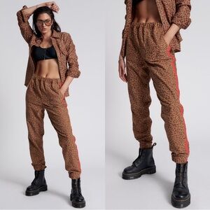 One Teaspoon Wild Thing Suede Shabbies Drawstring Boyfriend Pant XXS NWT Cheetah